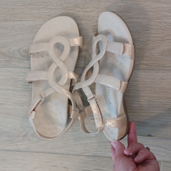 Vionic Orthotic Strappy Jodie Rose Gold Sandal - Picture 10 of 16